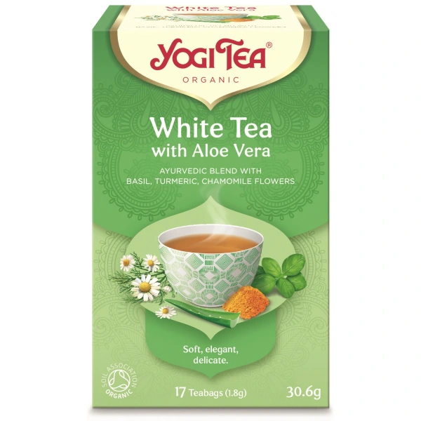 Yogi tea herbata biała z aloesem (white tea with aloe vera) bio (17 x 1,8 g) 30,6 g