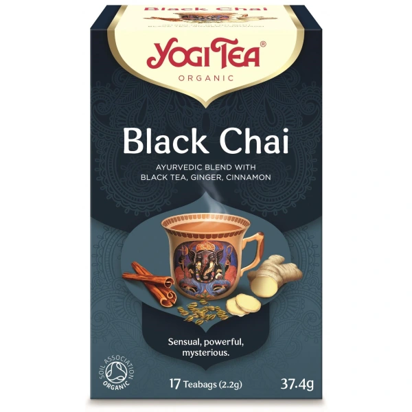 Yogi tea herbata czarna z imbirem i cynamonem (black chai) bio (17 x 2,2 g) 37,4 g