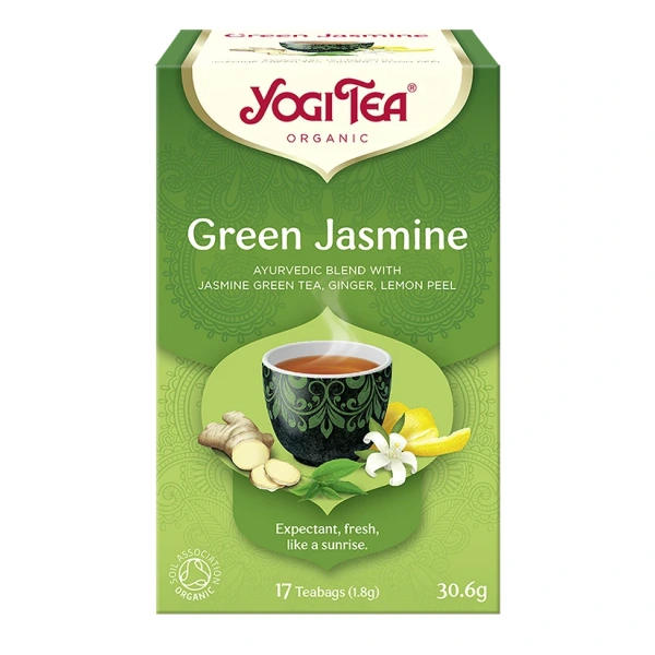Yogi tea herbata zielona jaśminowa (green jasmine) bio (17 x 1,8 g) 30,6 g