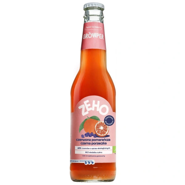 ZEHO Lemoniada czerwona pomarańcza-czarna porzeczka BIO 330 ml