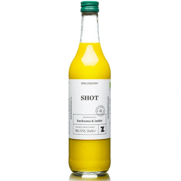 Zakwasownia Rozgrzewający BIO shot pomarańczy z kurkumą i imbirem 500 ml
