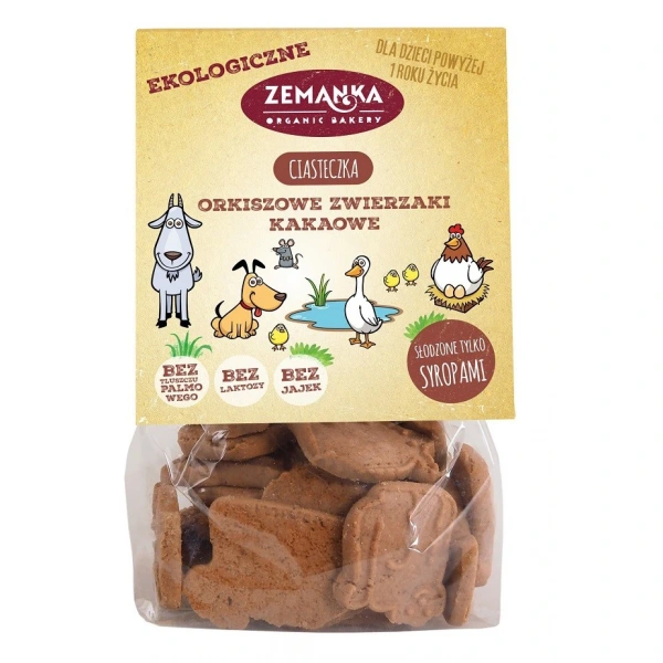 Zemanka ciastka orkiszowe z kakao zwierzaki bio 100 g
