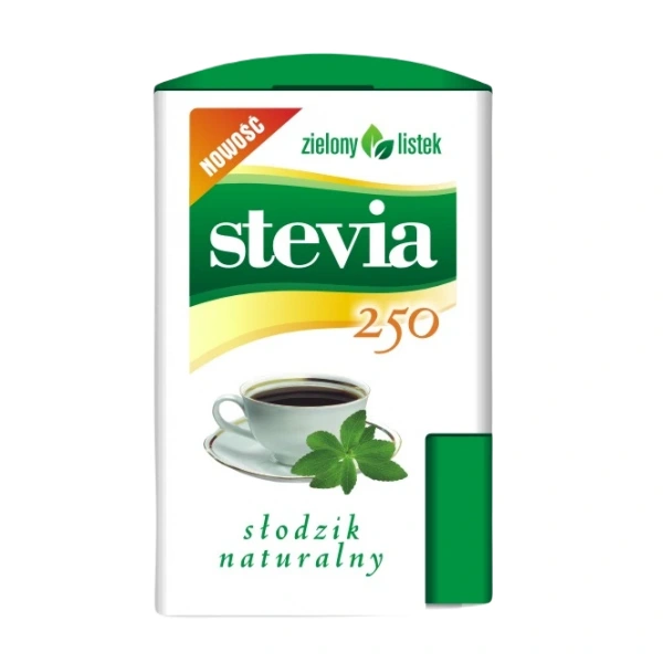 Zielony listek stevia pastylki w dozowniku (250 szt) 13 g