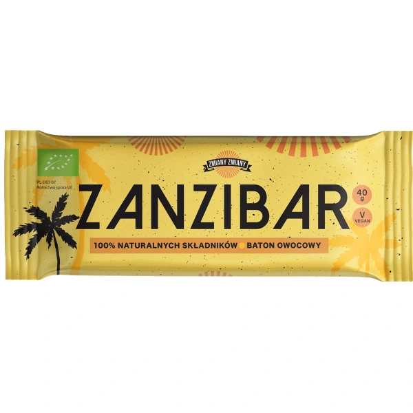 Zmiany zmiany baton owocowy ""zanzibar"" bezglutenowy bio 40 g