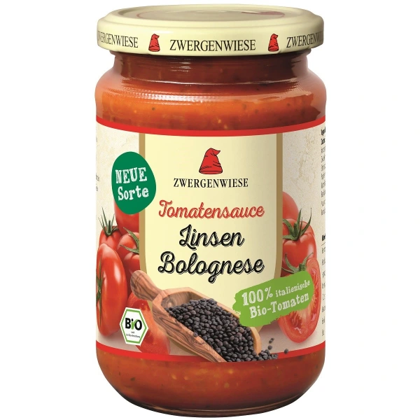 Zwergenwiese sos wegański bolognese z soczewicą bio 340 ml