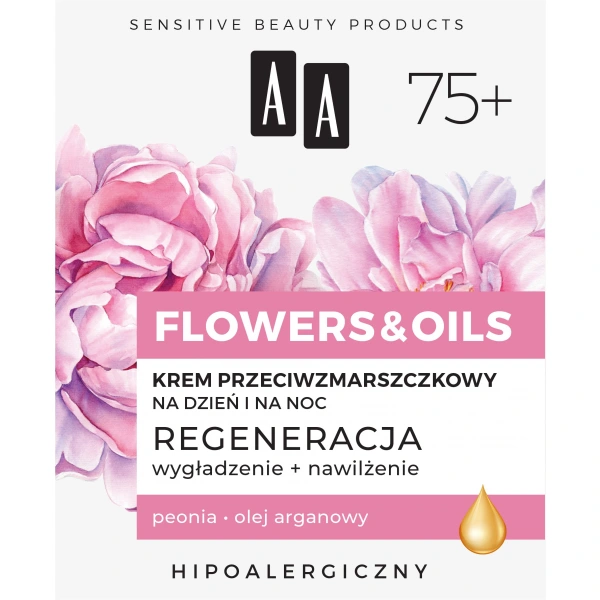 AA Flowers & Oils 75+ Krem przeciwzmarszczkowy na dzień i na noc - regeneracja 50ml