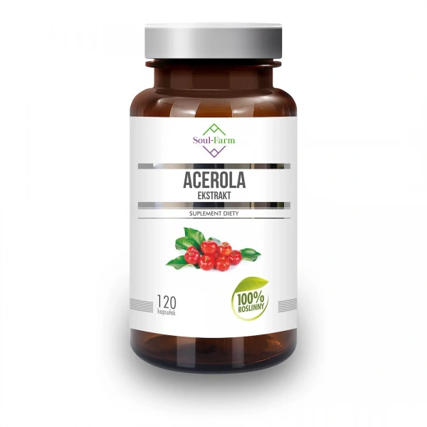 Acerola ekstrakt (600 mg) 120 kapsułek - soul farm