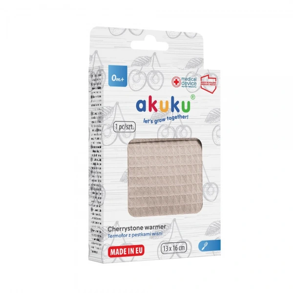 AKUKU Termofor z pest.wiśni w pokr.13x16cm-beż &