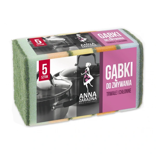ANNA ZARADNA Gąbki do zmywania 1op.-5szt.