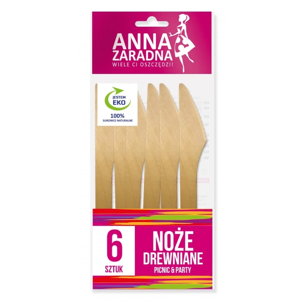 ANNA ZARADNA Noże drewniane 1op.-6szt.