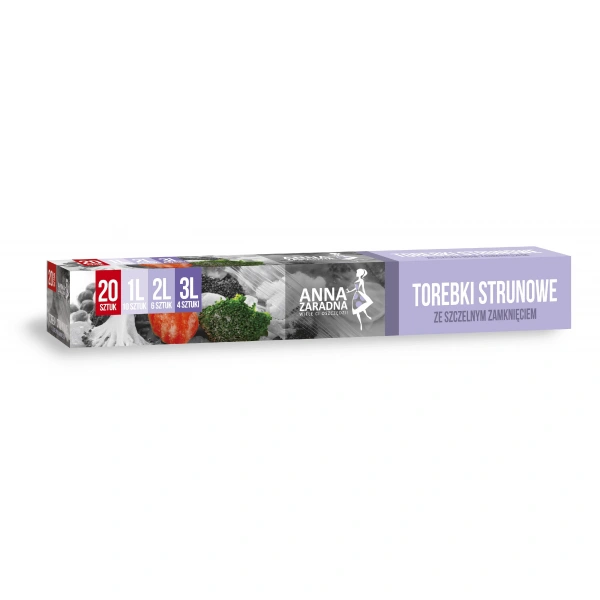 ANNA ZARADNA Torebki strunowe MIX 1L, 2L, 3L - 1op. - 20szt.