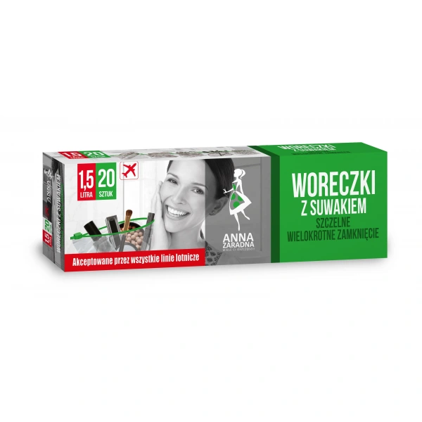 ANNA ZARADNA Woreczki z suwakiem 1.5L - pudełko 1op.-20szt
