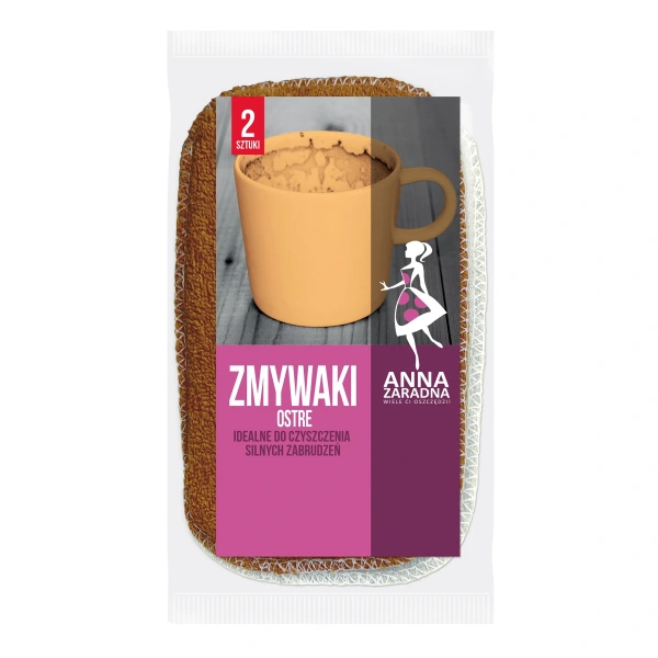 ANNA ZARADNA Zmywaki ostre - do silnych zabrudzeń  1op.-2szt
