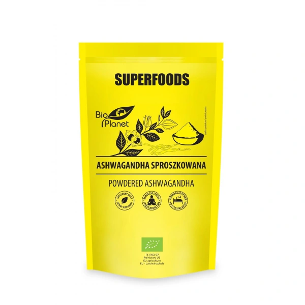 Ashwagandha sproszkowana bio 150 g - bio planet