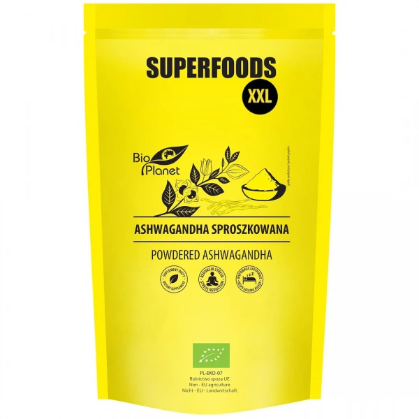 Ashwagandha sproszkowana bio 500 g - bio planet