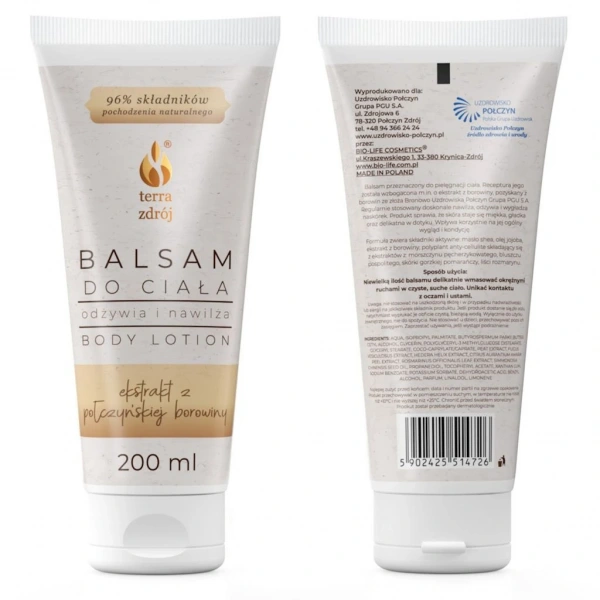 Balsam do ciała odżywczo - nawilżający 200 g - terra zdrój (seria borowinowa)