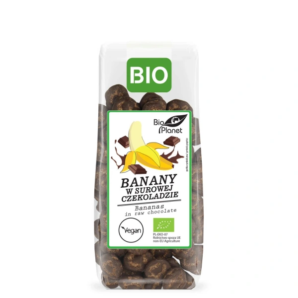 Banany w surowej czekoladzie bio 100 g - bio planet
