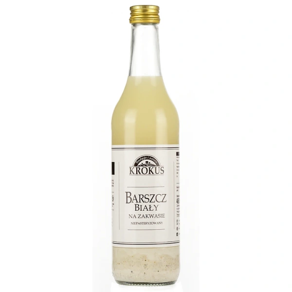 Barszcz biały na zakwasie niepasteryzowany 480 ml - krokus