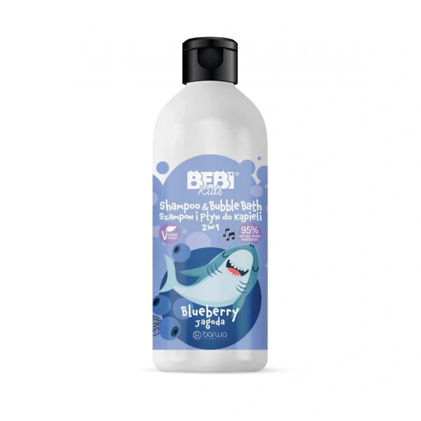 BARWA Bebi Kids Szampon i Płyn do kąpieli 2w1 - Jagoda 500ml