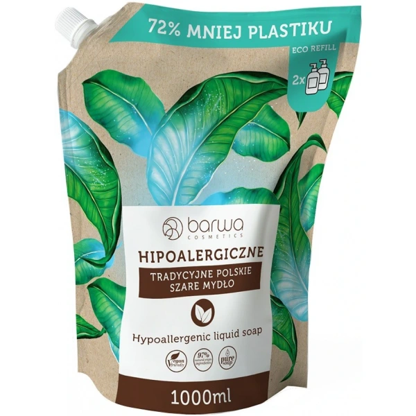BARWA Hipoalergiczne tradycyjne polskie szare mydło 1000 ml