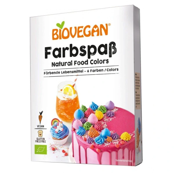 Barwniki spożywcze bezglutenowe bio (6 x 8 g) 48 g - biovegan