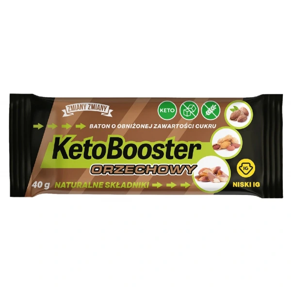 Baton orzechowy ""keto booster"" bezglutenowy 40 g - zmiany zmiany