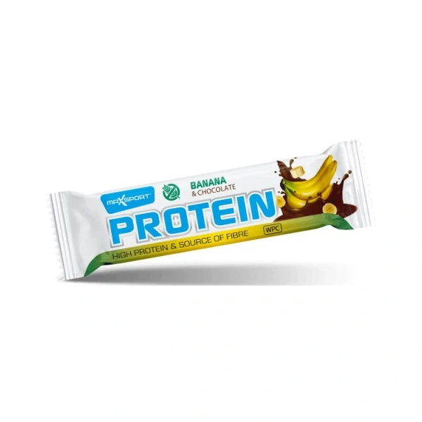 Baton proteinowy bananowy w mlecznej czekoladzie bezglutenowy 50 g - maxsport