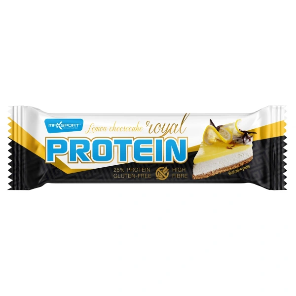 Baton proteinowy o smaku sernika cytrynowego w białej polewie bezglutenowy 60 g - maxsport