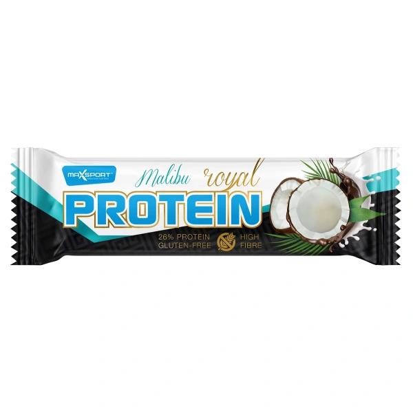 Baton proteinowy z kokosem w mlecznej czekoladzie bezglutenowy 60 g - maxsport