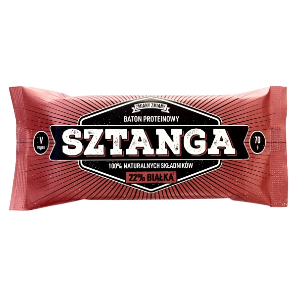 Baton proteinowy z orzeszkami ziemnymi ""sztanga"" bezglutenowy 70 g - zmiany zmiany