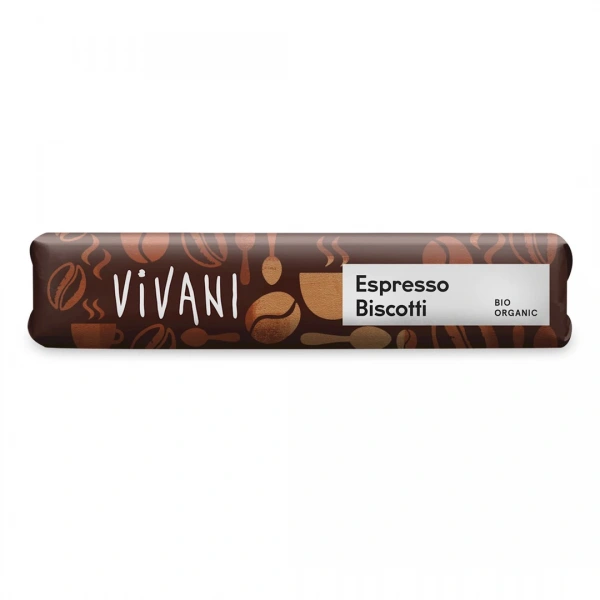 Baton z mlecznej czekolady z nadzieniem espresso i herbatnikami bio 40 g - vivani