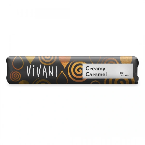 Baton z mlecznej czekolady z nadzieniem karmelowym bio 40 g - vivani