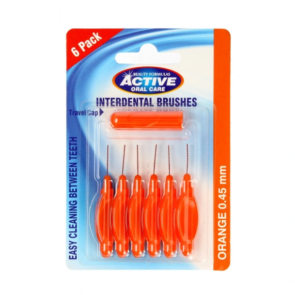 Beauty Formulas Active Oral Care Czyściki do przestrzeni międzyzębowych 0.45mm orange 1op.-6szt