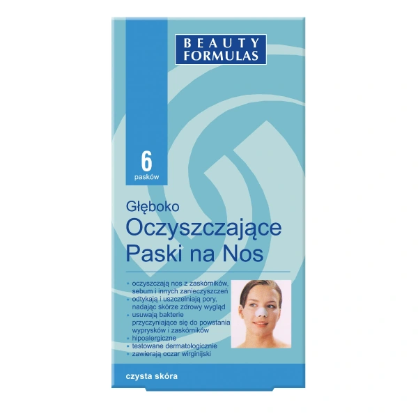 Beauty Formulas Skin Care Głęboko oczyszczające paski na nos