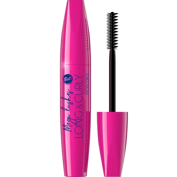 BELL Maskara do rzęs Mega Lashes Long & Curly - kolor czarny 10 g