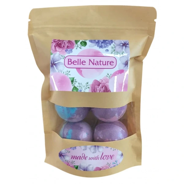 BELLE NATURE Musujące Kule do kąpieli 1op.-(6x50g)