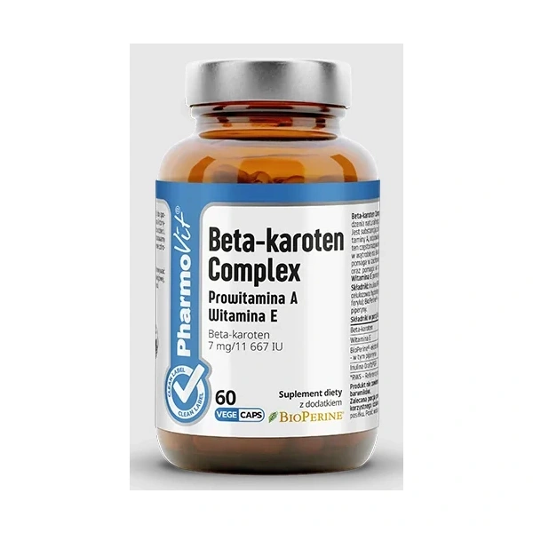 Beta-karoten complex bezglutenowy 60 kapsułek - pharmovit