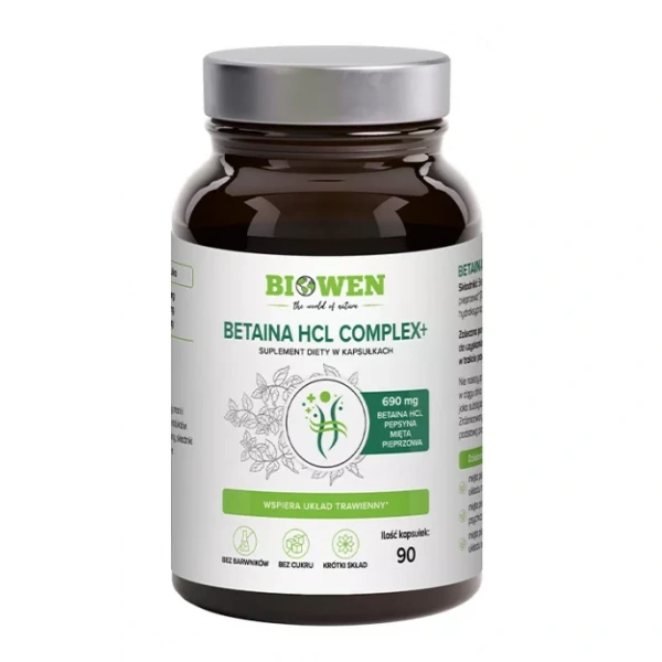 Betaina hcl complex 90 kapsułek - hempking