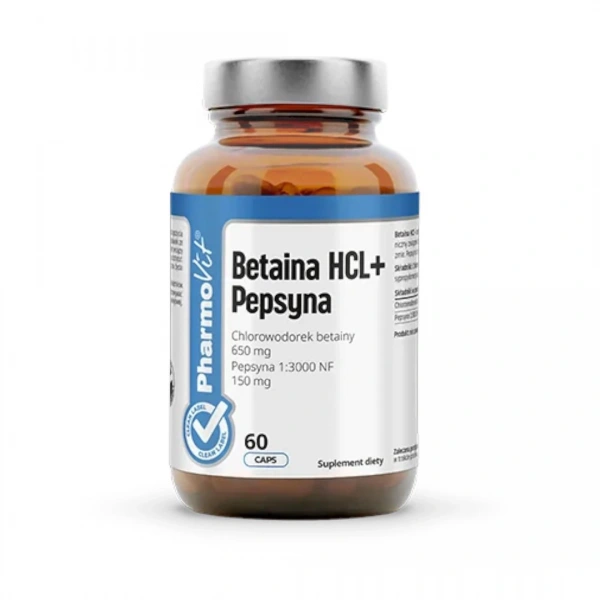 Betaina + pepsyna bezglutenowa 60 kapsułek - pharmovit