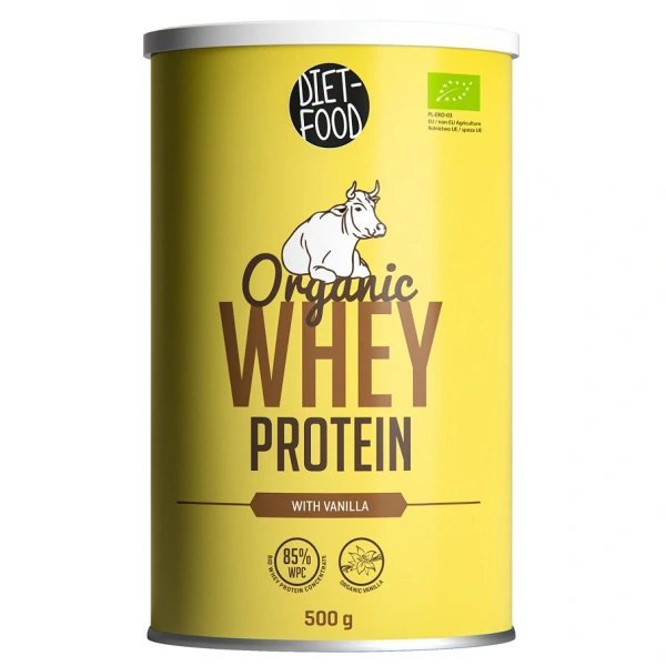 Białko serwatkowe o smaku waniliowym (koncentrat wpc 85) bio 500 g - diet-food