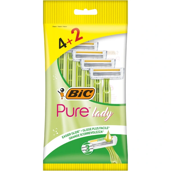 BIC Maszynka do golenia dla kobiet 3 ostrzowa Pure Lady 1op -6szt