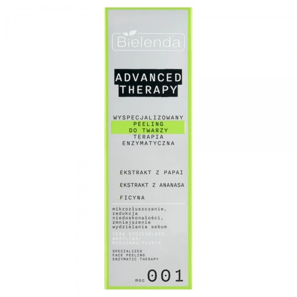 BIELENDA Advenced Therapy Wyspecjalizowany Peeling do twarzy - terapia enzymatyczna (moc 001)  30 ml