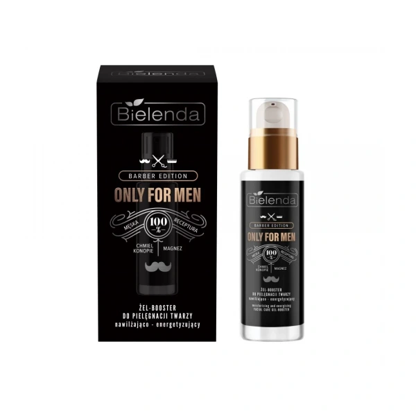 Bielenda Only for Men Barber Edition Żel-Booster do pielęgnacji twarzy nawilżająco-energetyzujący 30ml