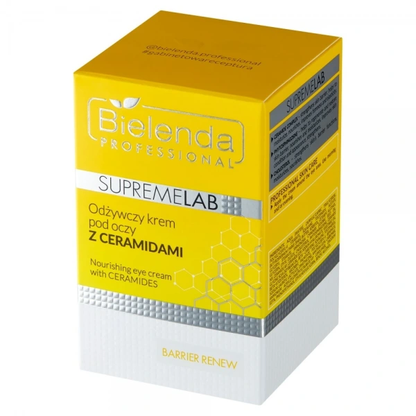 BIELENDA Supremelab Barrier Renew Odżywczy krem pod oczy z ceramidami 15 ml