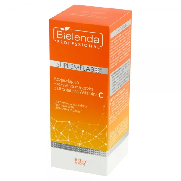 BIELENDA Supremelab Energy Boost  Rozjaśniająco-odżywcza maseczka ze stabilną witaminą C 70 ml