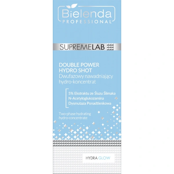 BIELENDA Supremelab Hydra Glow Double Power Hydro Shot Dwufazowy nawadniający Hydro-koncentrat do twarzy 30 ml
