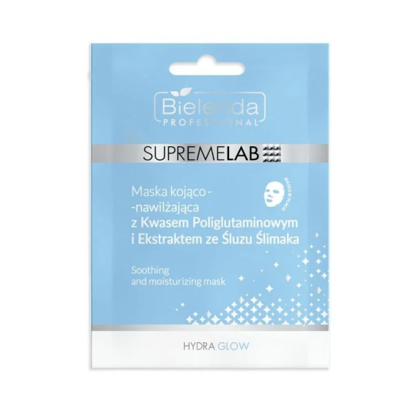BIELENDA Supremelab Hydra Glow Maska kojąco - nawilżająca do twarzy - w płacie