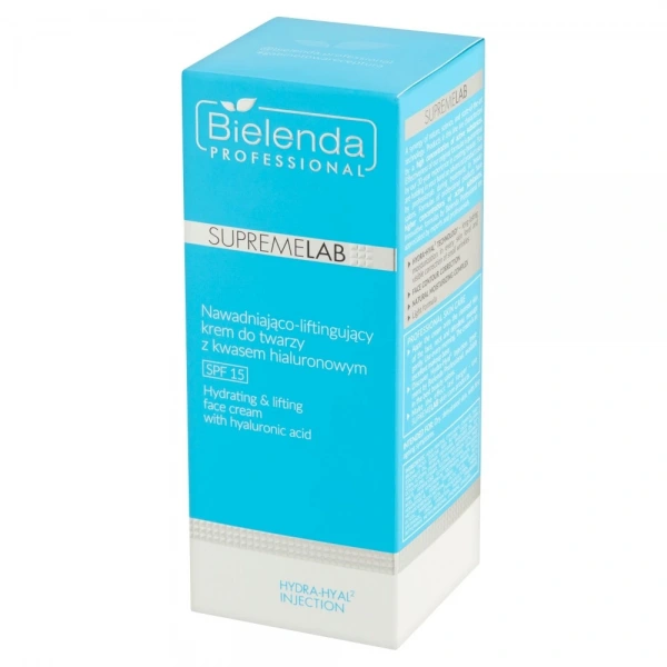 BIELENDA Supremelab Hydra-Hyal2 Injection Nawadniająco-liftingujący krem do twarzy z kwasem hialuronowym SPF 15 50 ml