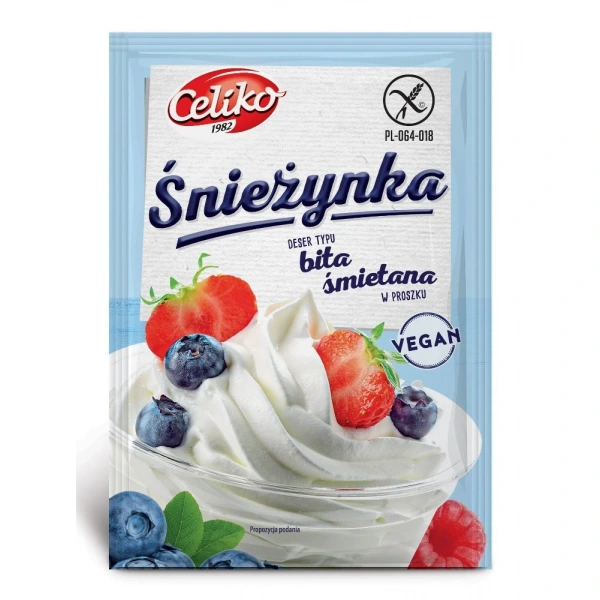 Bita śmietana śnieżynka wegańska bezglutenowa 50 g - celiko
