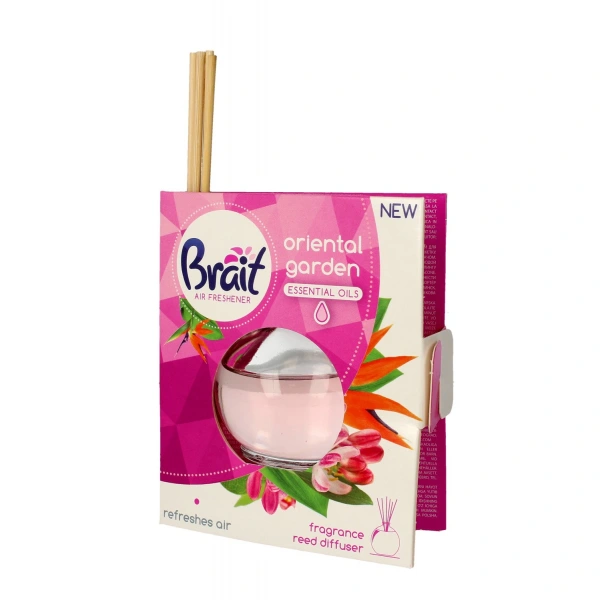 Brait Air Freshener Patyczki odświeżające + Płyn Oriental Garden 1op.(4 szt.+40ml)
